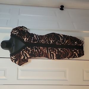 LOVE - Feline print - stretchy form fitting dress